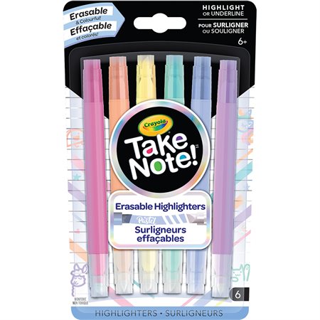 Surligneurs effaçables pastels