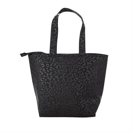 Black Leopard Cooler tote