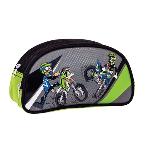 Étui à crayons en demi-lune Motocross