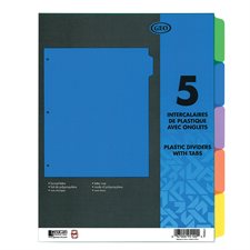 Intercalaires de plastique avec onglets