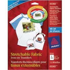 Stretchable fabric iron-on transfer