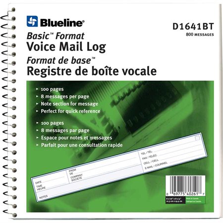 Registre de boîte vocale