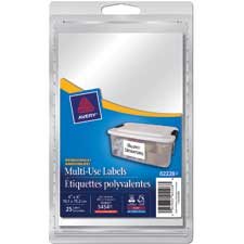 Étiquettes amovibles blanches