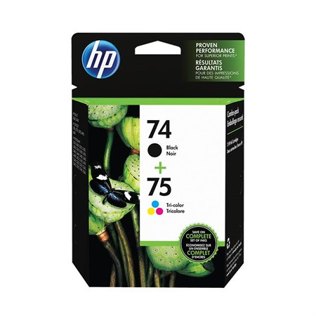 HP 74 / 75 Ink Jet Cartridges Twin Pack