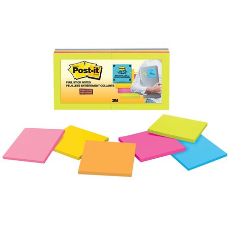 Feuillets entièrement collants Post-it® Super Sticky