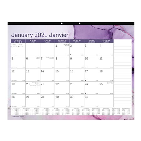 Calendrier sous-main mensuel Quartz (2021)
