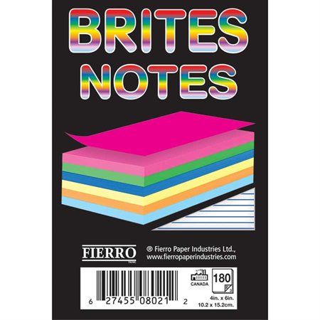 Tablette de feuilles de couleur Brites Notes