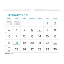 Calendrier mural à gros caractère (2021)