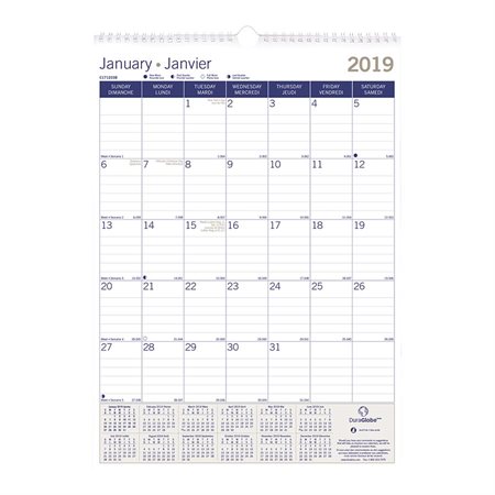 DuraGlobe™ Monthly Wall Calendar (2020
