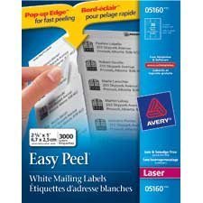 Étiquettes d'adresse blanches laser Easy Peel®