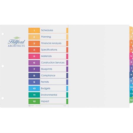 Intercalaires format tabloïd Ready Index®