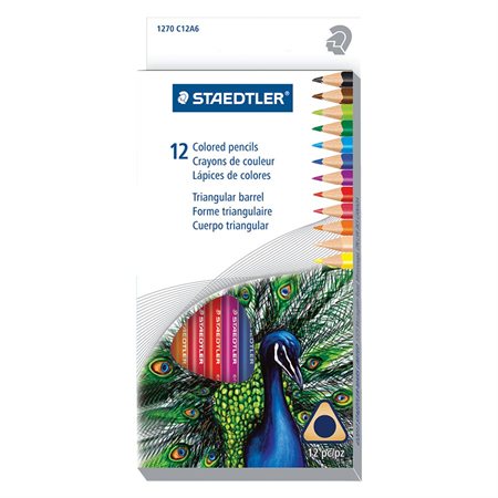 Crayons de couleur triangulaire en bois