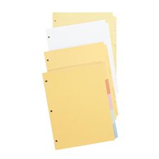Intercalaires à onglets vierges