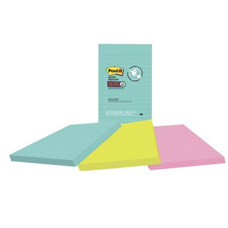 Feuillets Post-it® Super Sticky - collection Miami