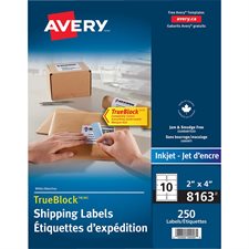 Étiquettes d'adresse blanches TrueBlock™