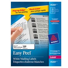 Étiquettes d'adresse blanches laser Easy Peel®