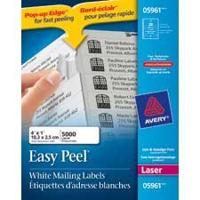 Étiquettes d'adresse blanches laser Easy Peel®