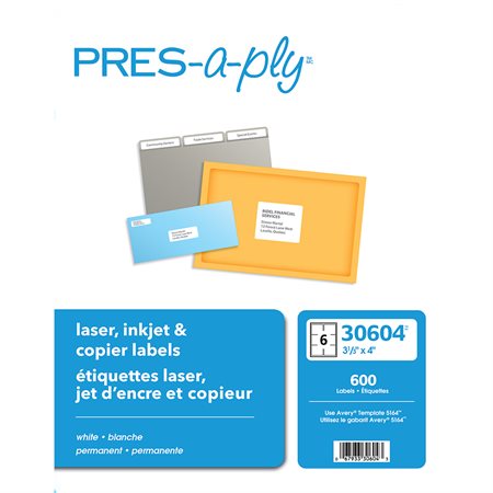 Étiquettes pour imprimante laser