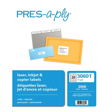 Étiquettes pour imprimante laser