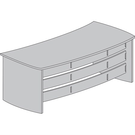 Bureau principal courbé Série Techno