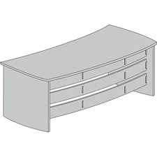 Bureau principal courbé Série Techno