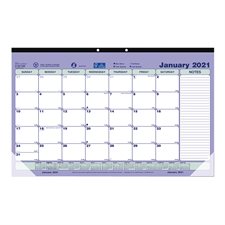 Calendrier sous-main mensuel (2021)