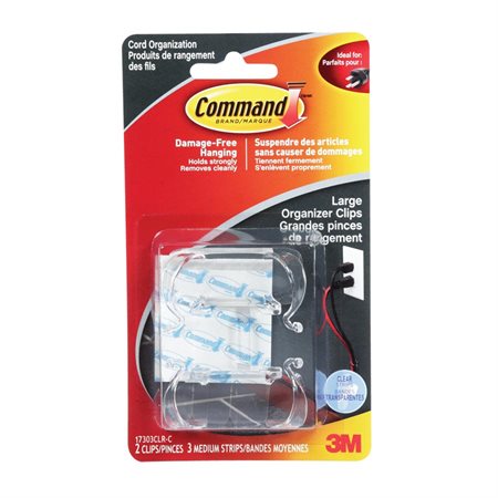 Pinces adhésives Command™ pour rangement de câbles