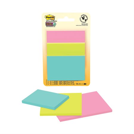 Feuillets Post-it® Super Sticky - collection Miami