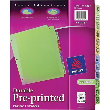 Plastic Preprinted Dividers