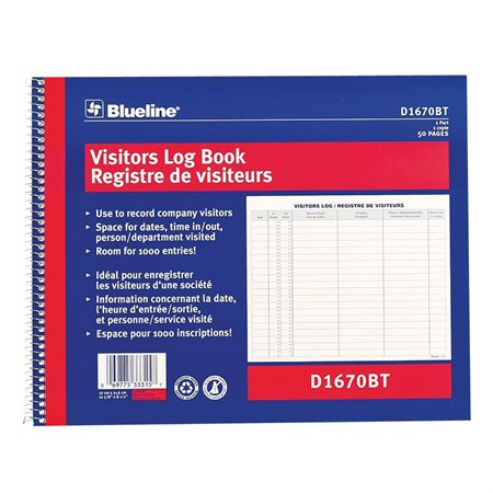 Visitors Log Book