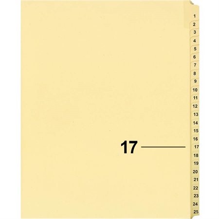 Offix® Individual Numerical Litigation Index Dividers
