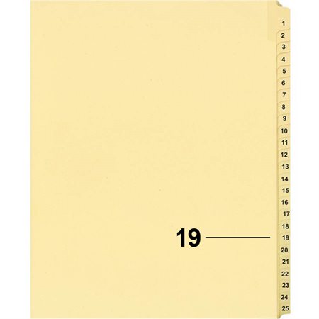 Offix® Individual Numerical Litigation Index Dividers