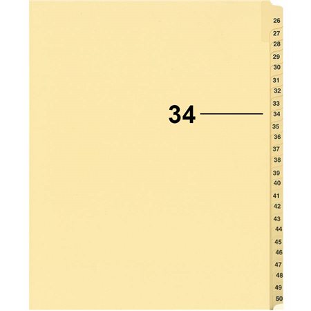 Offix® Individual Numerical Litigation Index Dividers