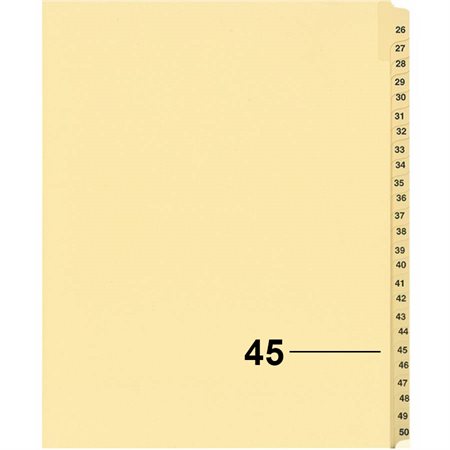 Offix® Individual Numerical Litigation Index Dividers