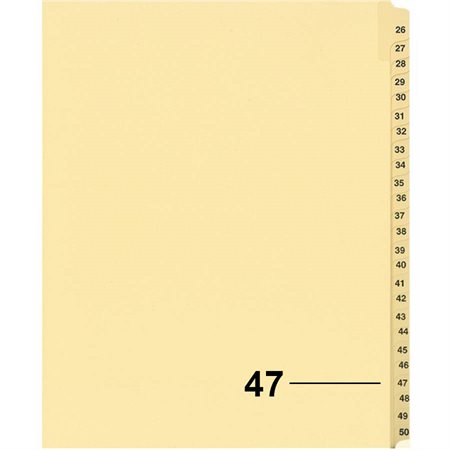 Offix® Individual Numerical Litigation Index Dividers