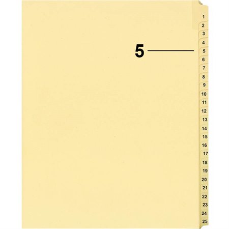 Offix® Individual Numerical Litigation Index Dividers