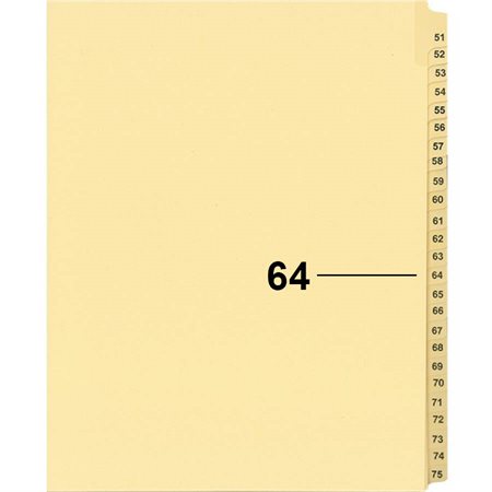 Offix® Individual Numerical Litigation Index Dividers
