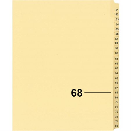 Offix® Individual Numerical Litigation Index Dividers