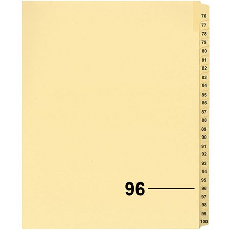 Offix® Individual Numerical Litigation Index Dividers