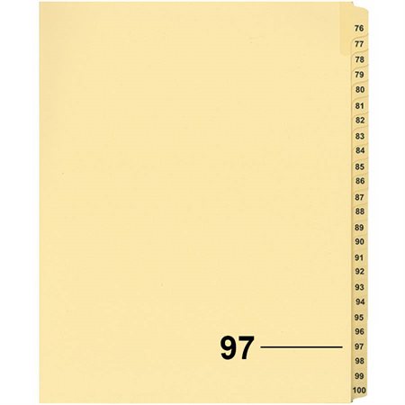 Offix® Individual Numerical Litigation Index Dividers