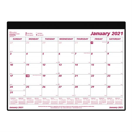 Calendrier sous-main mensuel