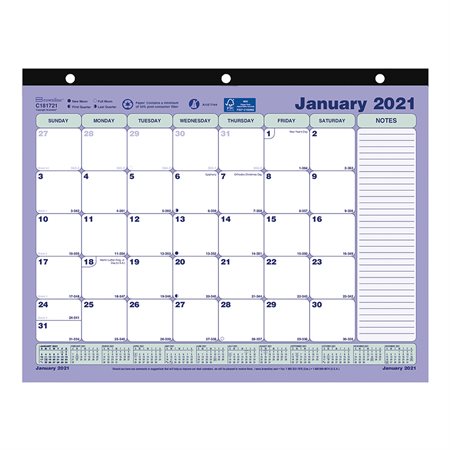 Calendrier sous-main mensuel (2020)
