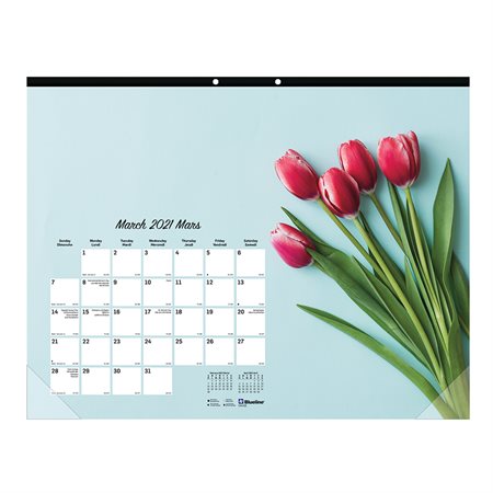 Romantic Monthly Desk Pad Calendar (2021)