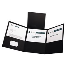 Tri-fold report cover
