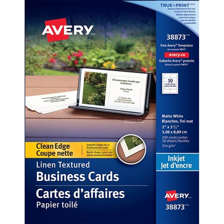 Cartes professionnelles à coupe nette