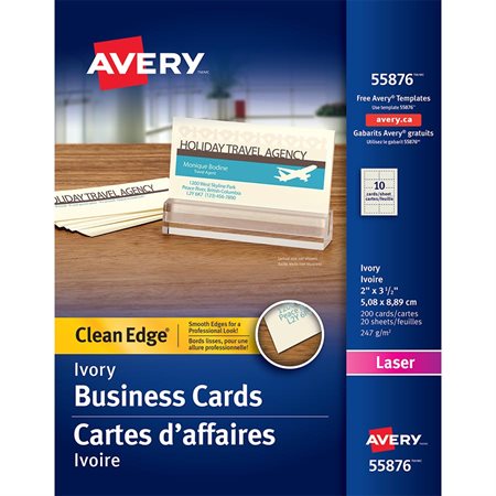 Cartes professionnelles à coupe nette