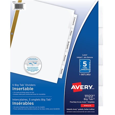Big Tab Storage Dividers