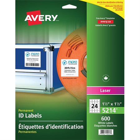 Étiquettes d'identification blanches