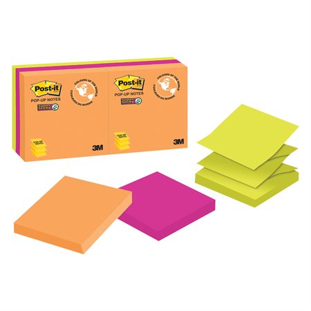Feuillets Post-it® Super Sticky - collection Rio