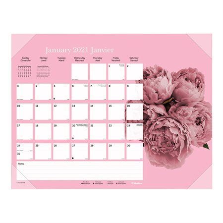 Calendrier sous-main mensuel Ruban rose (2021)